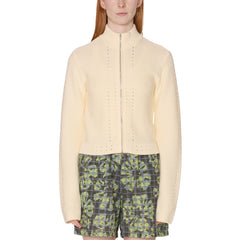 Obey Womens Meredith Mock Zip Sweater Bone