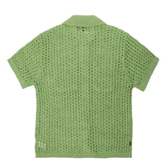 Obey Womens Milly Open Knit Sweater Light Green Multi