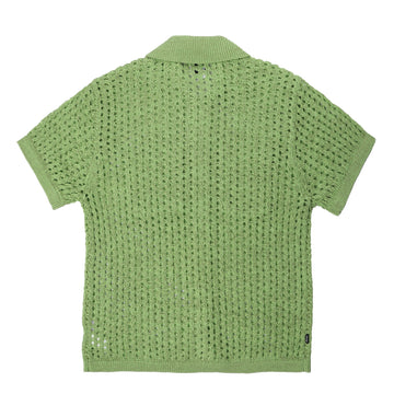 Obey Womens Milly Open Knit Sweater Light Green Multi