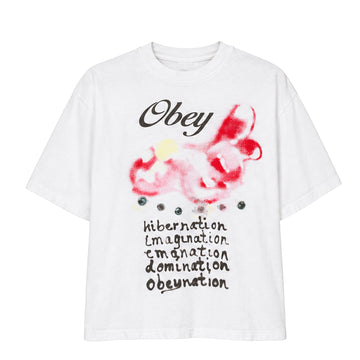 Obey Womens Nation T-Shirt Chalk White