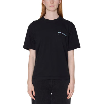 Obey Womens Obey Freedom For All Michelle S/S T-Shirt Digital Black