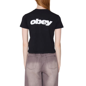 Obey Womens Obey Speed Kaia S/S T-Shirt Digital Black