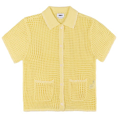Obey Womens Pilar Crochet S/S Yellow Pear - Parasol Store