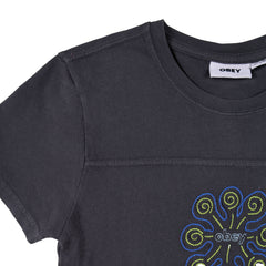 Obey Womens Relax Tee S/S Digital Black - Parasol Store