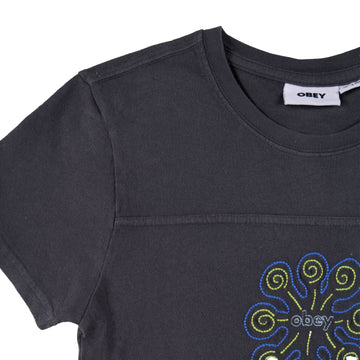 Obey Womens Relax Tee S/S Digital Black - Parasol Store