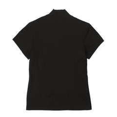 Obey Womens Relay Mock Neck S/S T-Shirt Black