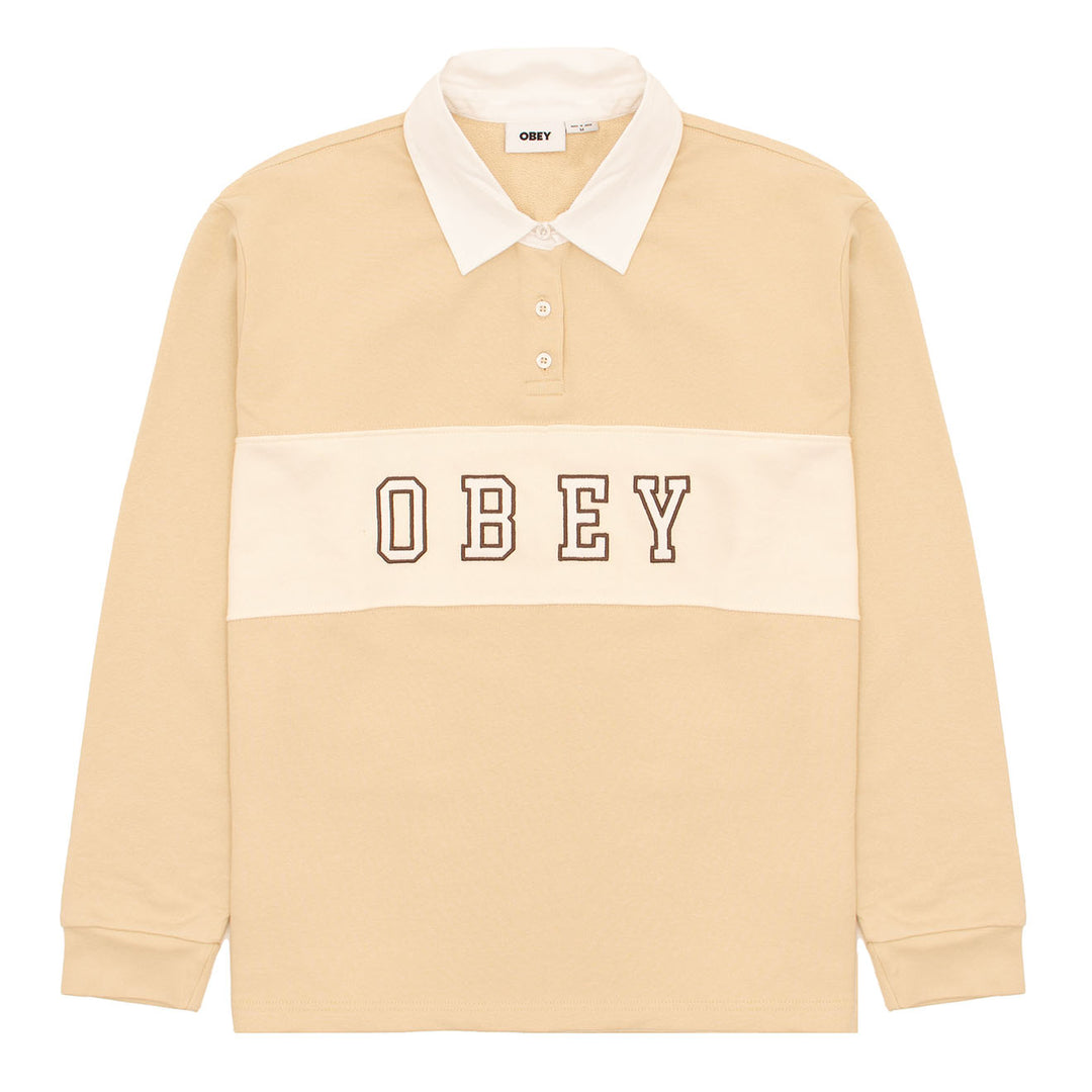 Obey Womens Rosewood Rugby Oyster Grey - Parasol Store