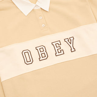 Obey Womens Rosewood Rugby Oyster Grey - Parasol Store