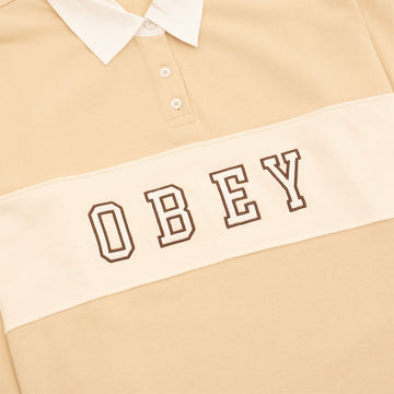Obey Womens Rosewood Rugby Oyster Grey - Parasol Store