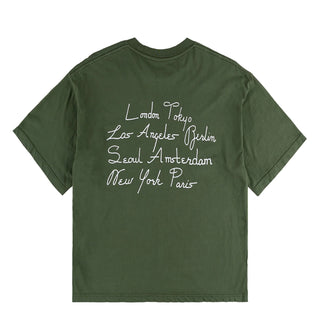 Obey Womens Scripty Cities Bronze Green - Parasol Store