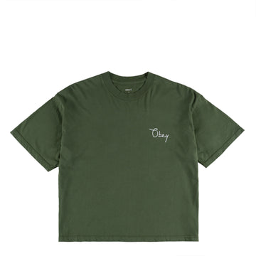 Obey Womens Scripty Cities Bronze Green - Parasol Store