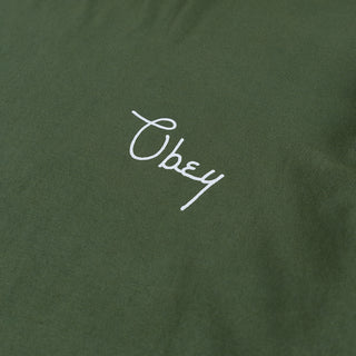 Obey Womens Scripty Cities Bronze Green - Parasol Store