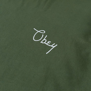 Obey Womens Scripty Cities Bronze Green - Parasol Store