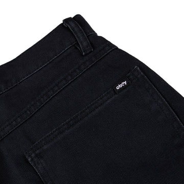 Obey Womens Shift Panel Short Digital Black Faded Wash - Parasol Store