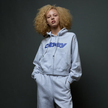 Obey Womens Speed Star Zip Up Ash Heather Grey