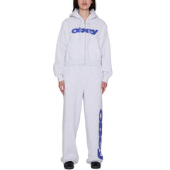 Obey Womens Speed Star Zip Up Ash Heather Grey