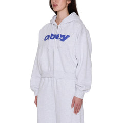 Obey Womens Speed Star Zip Up Ash Heather Grey
