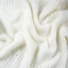 Obey Womens Trivia Open Knit Sweater Cream - Parasol Store