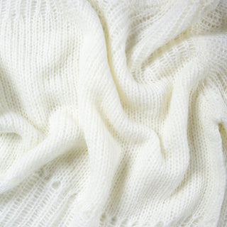 Obey Womens Trivia Open Knit Sweater Cream - Parasol Store