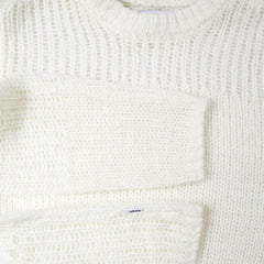Obey Womens Trivia Open Knit Sweater Cream - Parasol Store