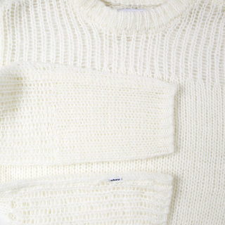 Obey Womens Trivia Open Knit Sweater Cream - Parasol Store