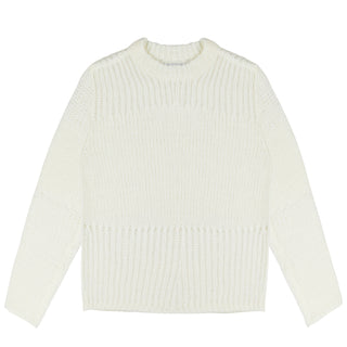 Obey Womens Trivia Open Knit Sweater Cream - Parasol Store