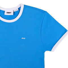 Obey Womens Tyler Ringer S/S Blue - Parasol Store