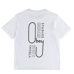 Obey Womens Visual Studios Tee White - Parasol Store