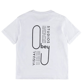 Obey Womens Visual Studios Tee White - Parasol Store