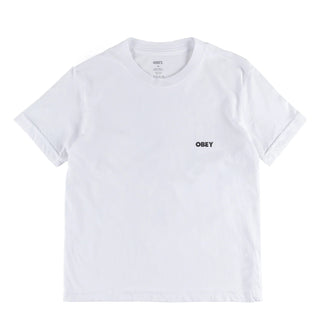 Obey Womens Visual Studios Tee White - Parasol Store
