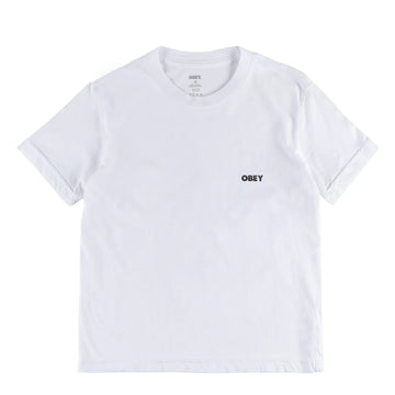 Obey Womens Visual Studios Tee White - Parasol Store