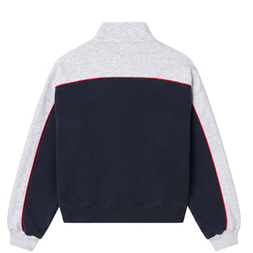 Obey Womens Zeno Mock Neck Zip Up Dark Navy Multi