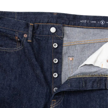 Ordinary Fits Loose Denim Jeans One Wash Indigo - Parasol Store