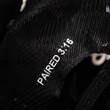 Paired Constellation Puff Print Trucker Cap Black