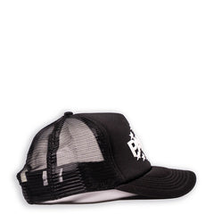 Paired Constellation Puff Print Trucker Cap Black - Parasol Store