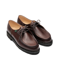 Paraboot Michael Marche II Shoe Grained Brown Leather - Parasol Store