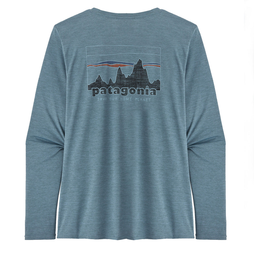 Patagonia Womens L/S Cap Cool Daily Graphic Shirt 73 Skyline / Light Plume Grey X-Dye - Parasol Store