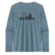 Patagonia Womens L/S Cap Cool Daily Graphic Shirt 73 Skyline / Light Plume Grey X-Dye - Parasol Store