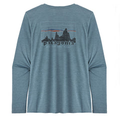 Patagonia Womens L/S Cap Cool Daily Graphic Shirt 73 Skyline / Light Plume Grey X-Dye - Parasol Store