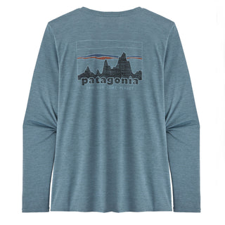 Patagonia Womens L/S Cap Cool Daily Graphic Shirt 73 Skyline / Light Plume Grey X-Dye - Parasol Store