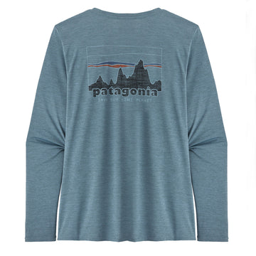 Patagonia Womens L/S Cap Cool Daily Graphic Shirt 73 Skyline / Light Plume Grey X-Dye - Parasol Store