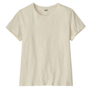 Patagonia Womens Regenerative Organic Certified Cotton Tee Undyed Natural - Parasol Store
