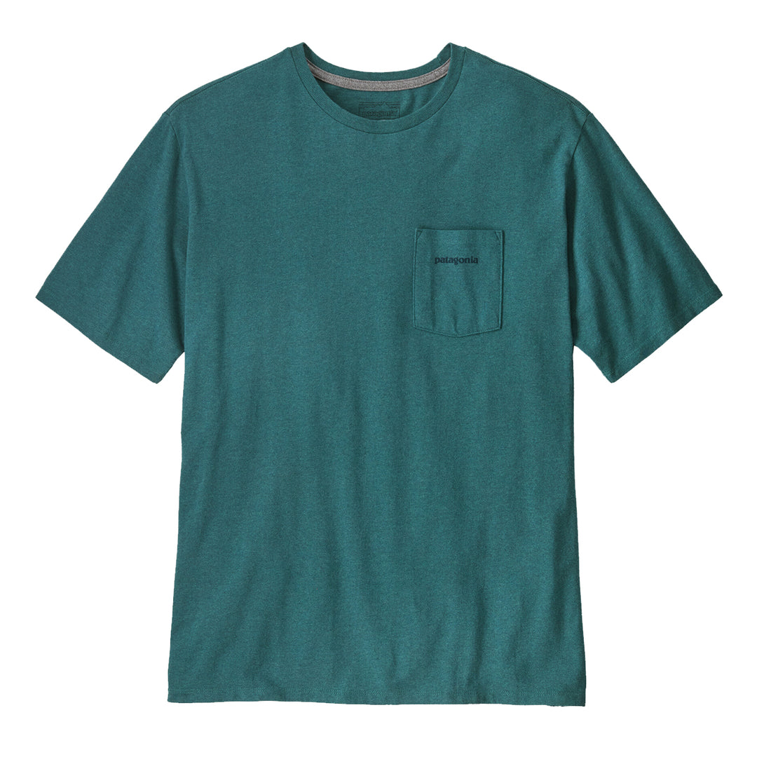 Patagonia Boardshort Logo Pocket Responsibili-Tee Wetland Blue - Parasol Store