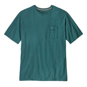 Patagonia Boardshort Logo Pocket Responsibili-Tee Wetland Blue - Parasol Store