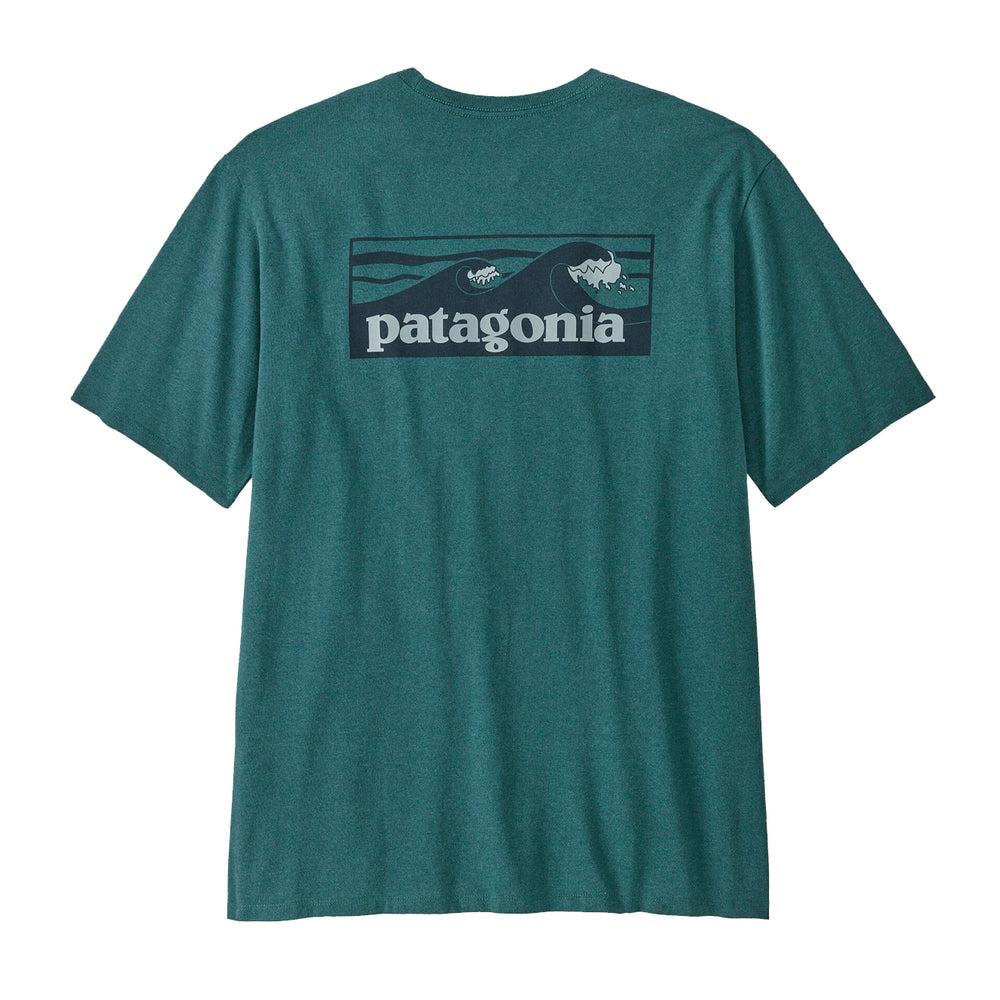 Patagonia Boardshort Logo Pocket Responsibili-Tee Wetland Blue - Parasol Store