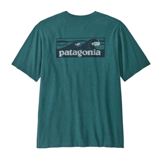 Patagonia Boardshort Logo Pocket Responsibili-Tee Wetland Blue - Parasol Store