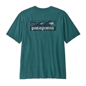 Patagonia Boardshort Logo Pocket Responsibili-Tee Wetland Blue - Parasol Store