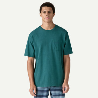 Patagonia Boardshort Logo Pocket Responsibili-Tee Wetland Blue - Parasol Store