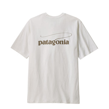 Patagonia Casting Logo Responsibili-Tee Fiber White
