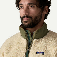 Patagonia Classic Retro-X Fleece Jacket Dark Natural w/Basin Green - Parasol Store
